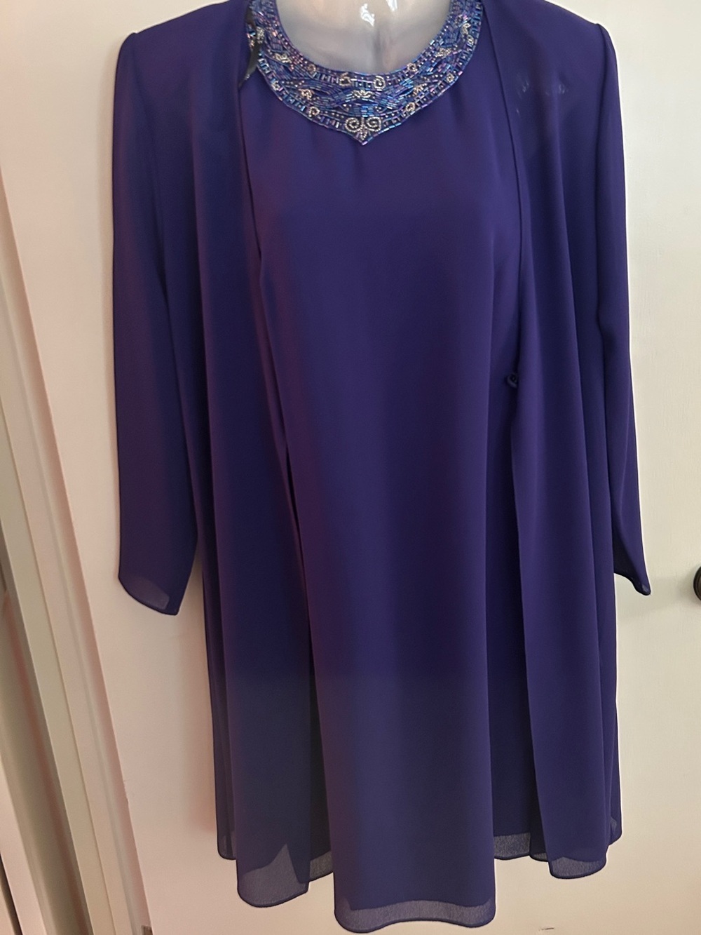 After Dark Purple Chiffon Dress with Matching Jacket Mother Of Bride​​